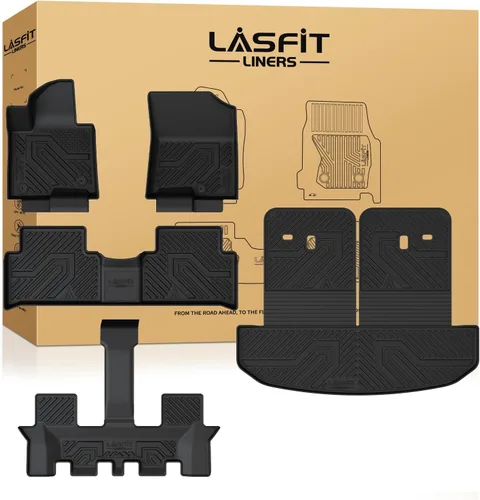 Vista 27 de LASFIT Alfombrillas de carga y respaldo de automóvil, aptas para todo tipo de clima, elastómero termoplástico de ajuste personalizado, fácil