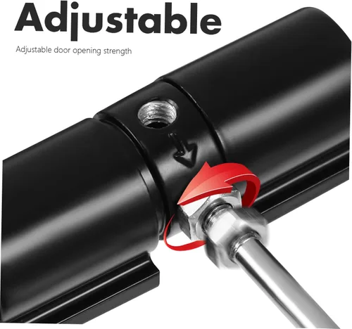 Vista 7 de 2 piezas de cierrapuertas ajustable Bisagra cargada por resorte resistente para uso doméstico Diseño silencioso para puertas comerciales