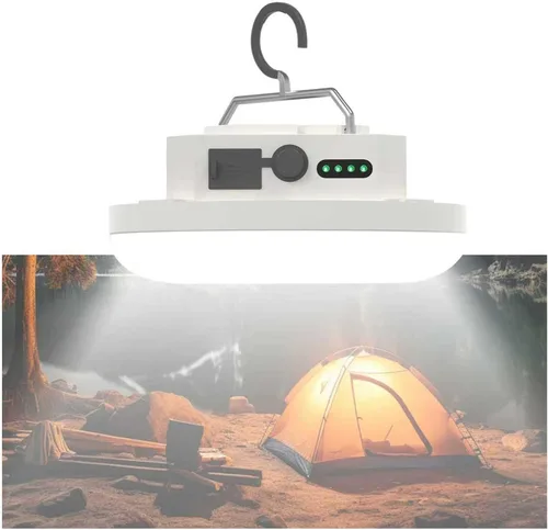 Luz recargable para tienda de campaña, 10500 mAh, 30 W, 4000 lúmenes, funciona con pilas, luces LED IPX5, impermeable, lámpara portátil para cortes
