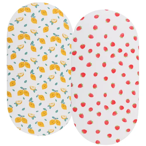 Vista 9 de Sábanas de moisés compatibles con el moisés Mamaroo de 4moms, paquete de 2 sábanas bajeras, 100% algodón de punto jersey de 190GSM, ultra suave