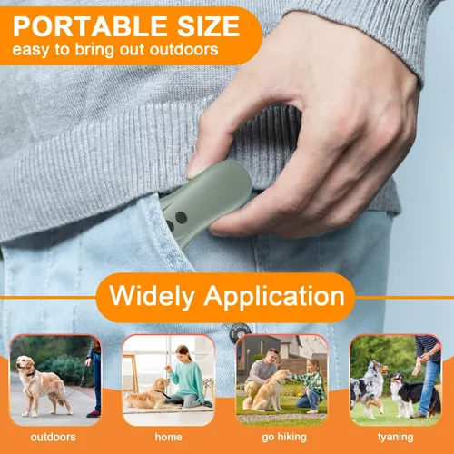 Vista 6 de Dispositivo disuasorio de ladridos de perro, dispositivo antiladridos, alcance de hasta 15 pies de largo y control de ladridos recargable