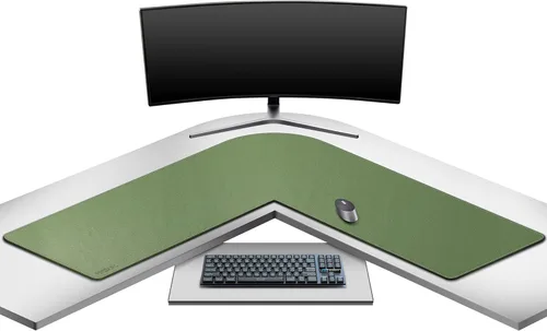 Vista 15 de Mydours Almohadilla de Escritorio en Forma de L, 54" L x 54" L x 16" A Mega Cuero PU Esquinera para Teclado de Computadora Alfombrilla de Escritorio