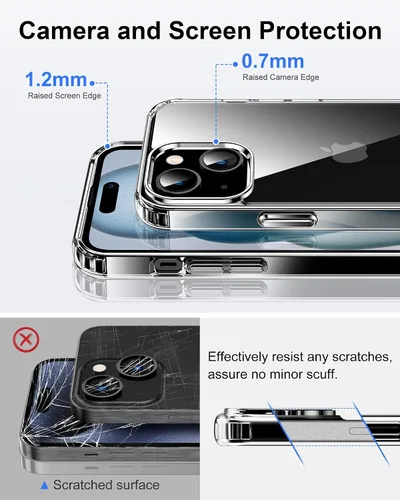 Vista 141 de HOOMIL Funda para iPhone 7 Plus/iPhone 8 Plus de 5.5 Pulgadas, sin amarillamiento, protección contra caídas, cubierta trasera dura transparente