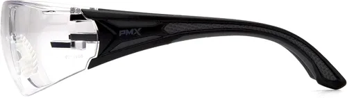 Vista 3 de Pyramex Endeavor Plus Safety Glass Black/Gray Frame With Foam Padding Clear H2MAX Anti-fog Lens