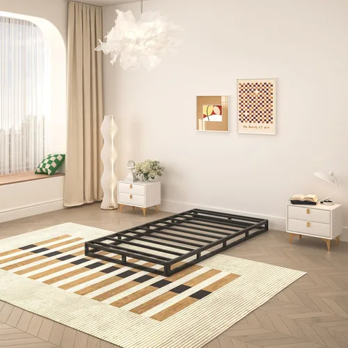 Vista 6 de Somier de 5 Pulgadas para Cama Individual, Base de Colchón de Metal Resistente, Capacidad de 2500 lbs, Bajo Perfil, Sin Ruido, Fácil Montaje