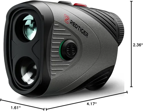 Vista 8 de REDTIGER Telémetro de golf, 7 aumentos de 1200 yardas, láser con pendiente, soporte magnético incorporado, bloqueo de mástil de vibración