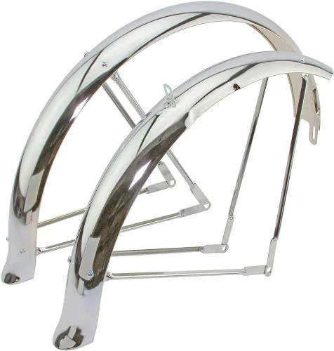 Alta Juego de guardabarros de globo estándar para bicicleta limusina cromada de 26 pulgadas