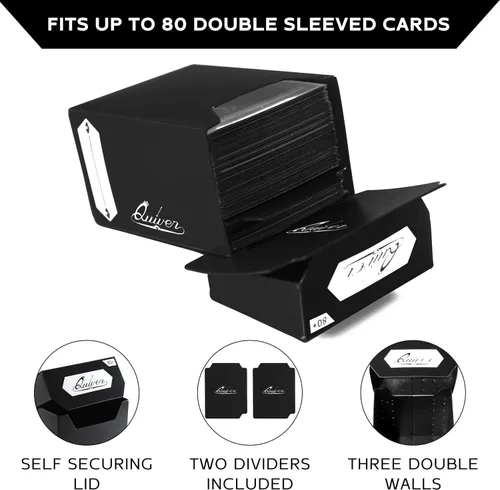Vista 2 de Quiver Time Cajas para mazos de cartas de intercambio y paquete de fundas para cartas, compatibles con cartas de Magic: the Gathering y otros TCG