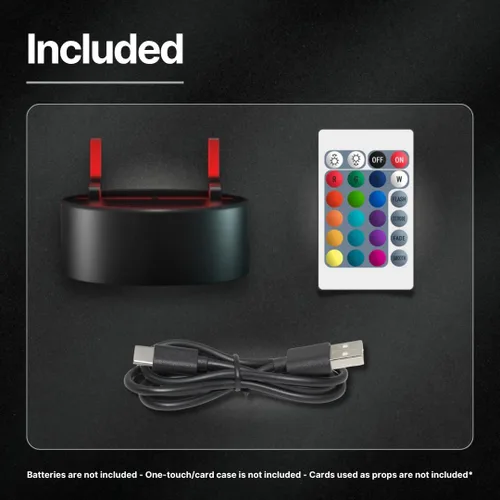 Vista 3 de Soporte de exhibición de tarjetas deportivas con base LED para losas graduadas, One-Touches, cargadores superiores - PSA, BGS, SGC, TCG - Control