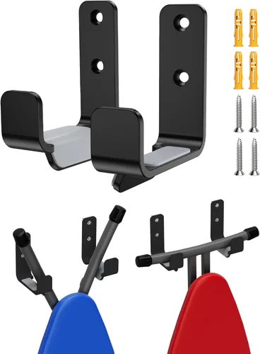 Vista 8 de Soporte de Pared para Tabla de Planchar de Acero Inoxidable, Colgador de Pared para Tabla de Planchar con Patas Y T, Soporte de Pared para Cuarto