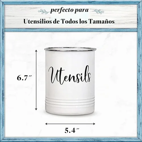 Vista 3 de Home Acre Designs - Soporte para utensilios, Blanco