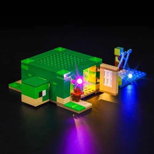 Vista 5 de Kit de luces VONADO compatible con Lego Minecraft La Fortaleza de la Espada 21244, iluminación DIY compatible con sets de Lego Minecraft 21244