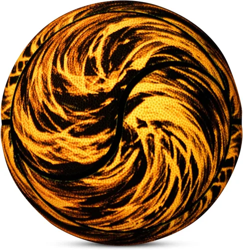 Kuangmi Yin Yang Basketball, Official Size 7(29.5"), Unique Tai Chi Shaped Medium Tire, for Indoor & Outdoor