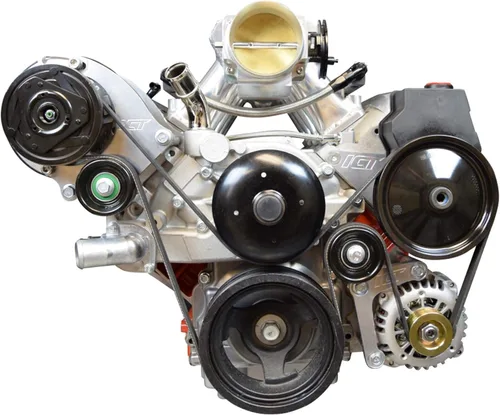 Vista 8 de ICT Billet - Soporte de alternador LS de montaje bajo Billet y soporte de bomba de dirección asistida - Compatible con LS1 Camaro Z28, Firebird