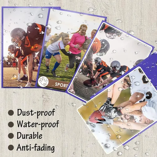 Vista 3 de 500 fundas de tarjetas para tarjetas intercambiables, fundas mate para tarjetas, protectores de tarjetas compatibles con tarjetas de béisbol