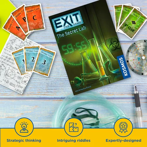 Vista 7 de Exit: The Secret Lab Exit: The Game - A Kosmos Game Kennerspiel Des Jahres Winner Family-Friendly, Card-Based at-Home Escape Room Experience