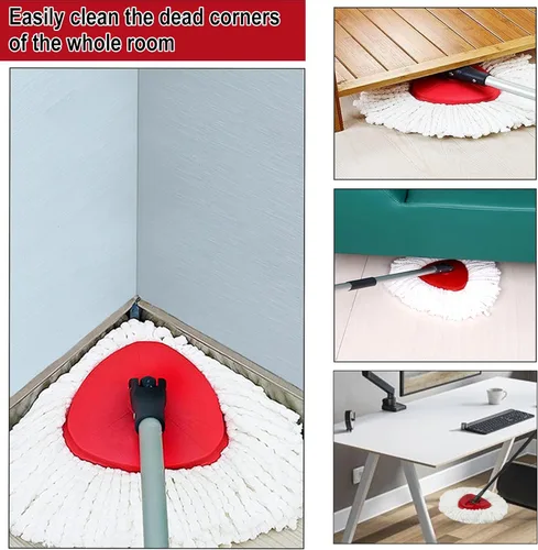 Vista 6 de 4 piezas de repuesto de cabezal de trapeador, cabezal de repuesto de trapeador giratorio compatible con el sistema Cedar Easywring de 1 tanque, que