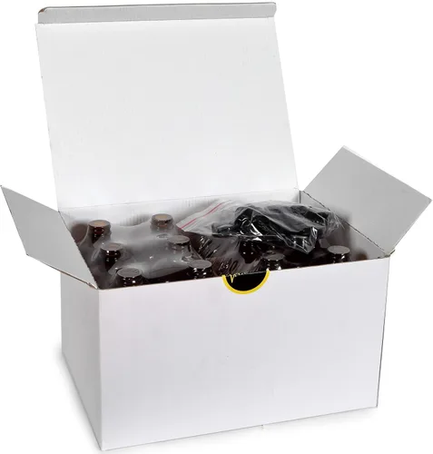 Vista 4 de Vivaplex, 12, Amber, 16 oz botellas de vidrio, con tapas