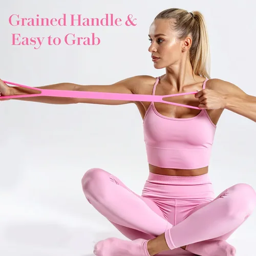 Vista 5 de Figure 8 Resistance Band with Handles Elastic Bands for Working Out Arm Back Shoulder Training Elastic Ropes Exercise Equipment for Yoga Pilates