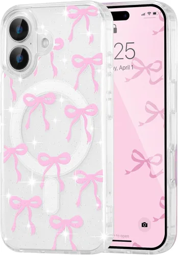 Vista 83 de UEEBAI - Funda magnética para iPhone 11, diseño de lazo, compatible con MagSafe, funda transparente delgada inalámbrica, antiamarilleo, a prueba