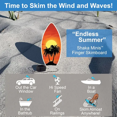 Vista 2 de Finger Skimboard Finger Surfboard - Skim and Surf The Wind, Waves and Casi Anywhere (Endless Summer)