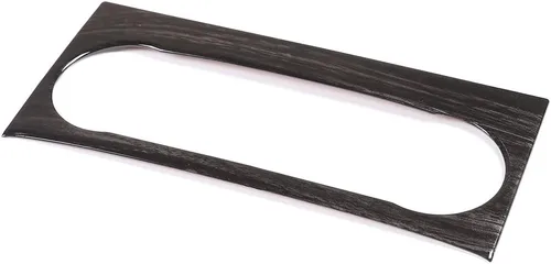 Vista 6 de YIWANG Marco de perilla de control central de ABS cromado para Mercedes Benz Clase C W204 2011-2014 Accesorios de automóvil (grano de madera negra)