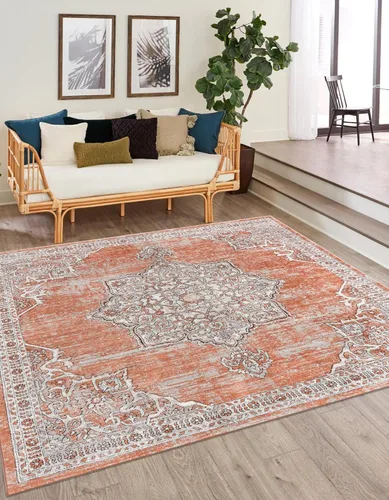 Vista 29 de Unique Loom Colección Nyla - Alfombra de área - Smile (Runner 2 pies 0 pulgadas x 6 pies 0 pulgadas, rosa salmón/negro)