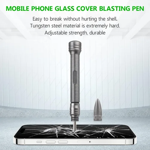 Vista 7 de Lápiz de voladura de teléfono para iPhone X 11 Pro, cubierta trasera de cristal, cubierta de batería de demolición, pluma de desmontaje de cámara