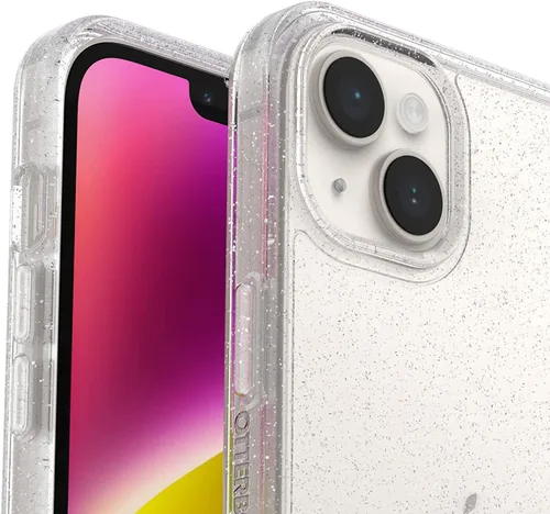 Vista 4 de OtterBox Symmetry Clear Series - Funda para iPhone 14 Plus (solamente), embalaje no minorista, color negro