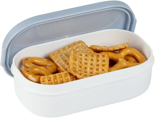 Vista 17 de Restaurantware Bento Tek - Recipientes de salsa de 3.7 x 2.2 x 1.1 pulgadas, 4 tazas negras con tapas, con tapa beige, de plástico para microondas