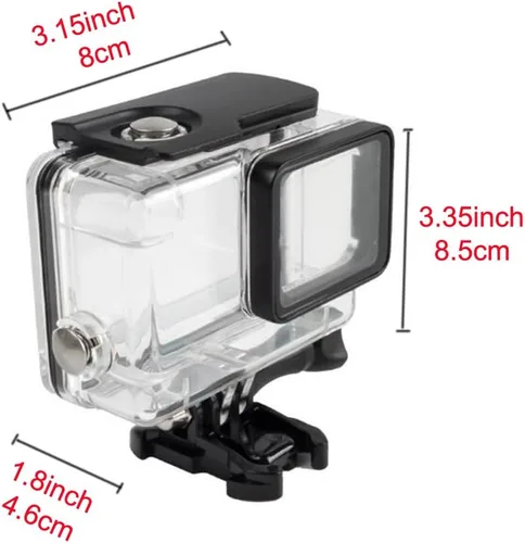 Vista 8 de Carcasa protectora impermeable para cámara de acción GoPro Hero6 Hero5, con soporte y liberación rápida, 147.6 ft bajo el agua