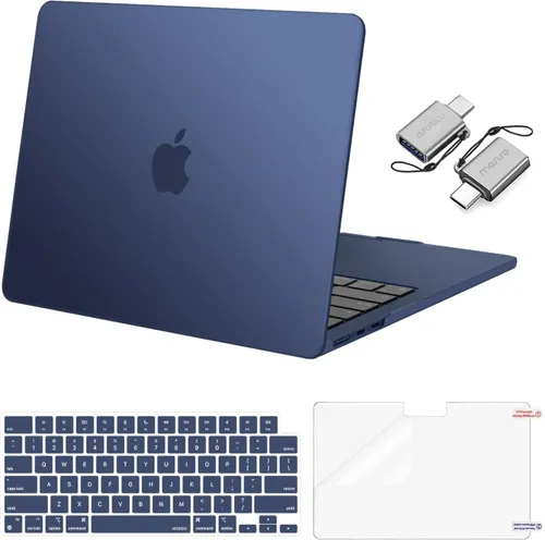 Vista 14 de Mosiso Funda para MacBook Air de 13 y 13.6 pulgadas, 2024, 2023 y 2022, M3 A3113, M2 A2681, Touch ID, carcasa rígida, cubierta de teclado, protector