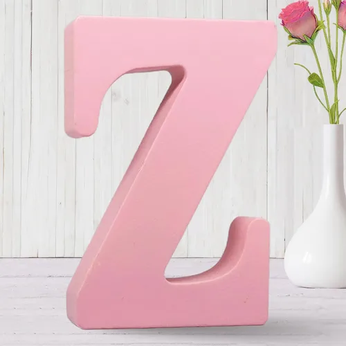 Vista 25 de AOCEAN Letras de madera rosa de 8 pulgadas, letras de madera sin terminar para decoración de pared, letras decorativas de pie, tablero