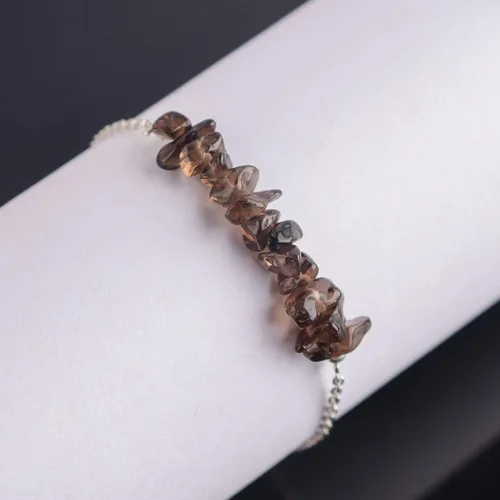 Vista 94 de TGH Pulsera de barra de chips naturales, cristal curativo, pulsera de cuentas crudas chapada en plata, cadena ajustable de 7 + 1 pulgada, regalo
