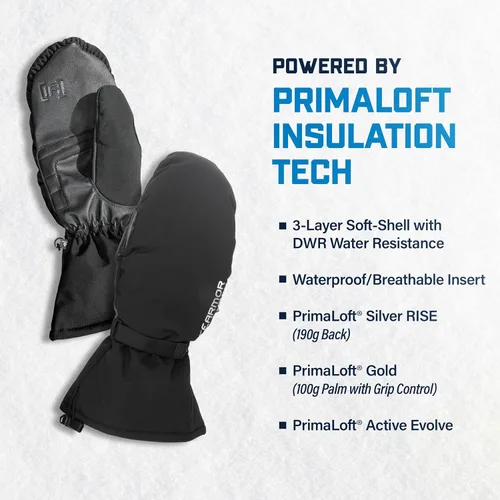 Vista 4 de ICEARMOR Extreme Mitts – Waterproof Insulated Ice Fishing Mittens - Thinsulate, Reinforced Palm Cold-Weather Protection