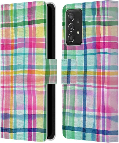 Vista 10 de Head Case Designs Officially Licensed Ninola Brushstrokes Multi Colorful Leather Wallet Case Compatible with Samsung Galaxy A53 5G (2022)