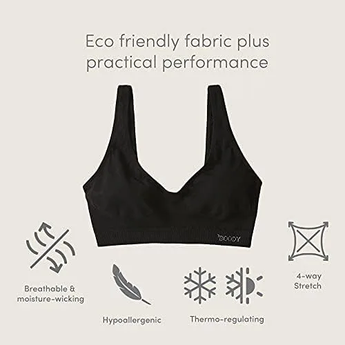 Vista 5 de Boody Body EcoWear Brasier para mujer, de viscosa de bambú, sin varillas, soporte ligero