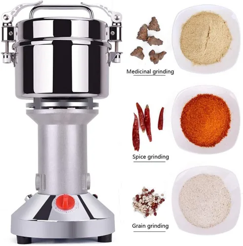 Vista 4 de Electric Grain Grinder 700G Electric Grain Grinder Mill High-Speed Vertical Type Stainless Steel Pulverizer for Kitchen Herb Spice Pepper Coffee