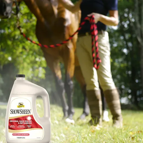 Vista 9 de Absorbine ShowSheen - Esmalte y desenredante para el cabello, botella de repuesto de 32 onzas, abrigo de caballo y perro, melena y cola, desenreda