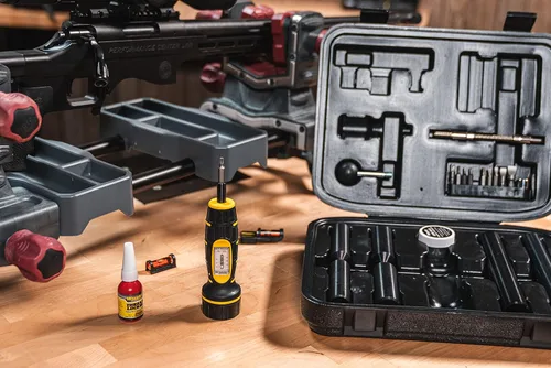 Vista 5 de Wheeler Engineering Scope Mounting Kit with Fat Wrench, Reticle Leveling System, Bore Sighter, and Storage Case, for Scope Intallation and Alignment