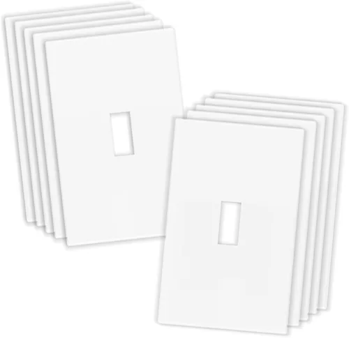 Vista 10 de Placas decorativas de pared de 2 segmentos sin tornillos, cubierta de placa frontal termoplástica irrompible para interruptor de toma de receptáculo