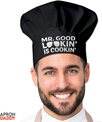 Vista 3 de APRON DADDY Sombrero de chef clásico elástico unisex para adultos