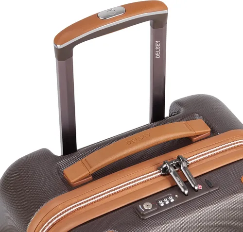 Vista 10 de DELSEY PARIS Chatelet Air 2.0 - Equipaje de cubierta dura con ruedas giratorias, Marrón chocolate, Maleta de mano de 20 pulg.