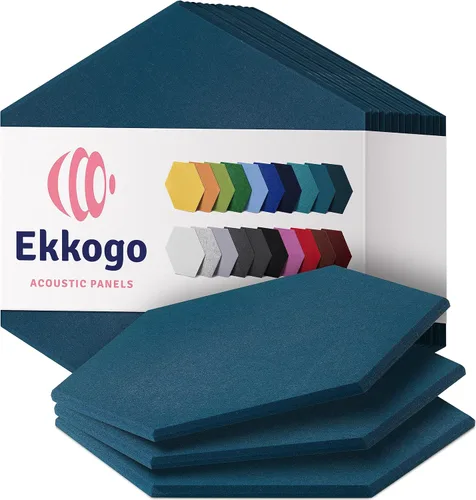 Vista 66 de Paneles acústicos, paquete de 12 paneles de pared insonorizados de 12 x 10.4 x 0.4 pulgadas, paneles de amortiguación de sonido de alta densidad