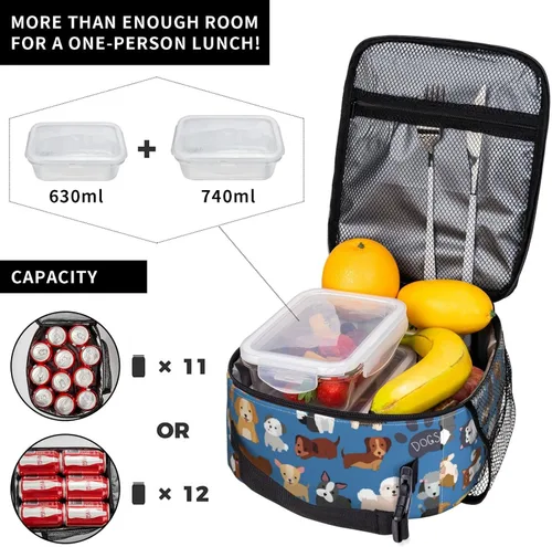 Vista 45 de Bolsa de almuerzo con joystick de juego verde, bolsa de almuerzo aislada, contenedor de comida para escuela, trabajo, picnic, viajes