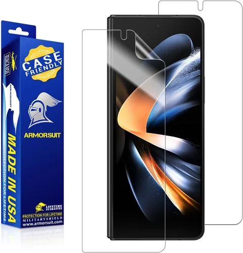 ArmorSuit MilitaryShield - Protector de pantalla frontal diseñado para Samsung Galaxy Z Fold 4 5G, compatible con fundas, película transparente HD,