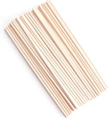 Vista 7 de 60 varillas de madera de 12 pulgadas de madera natural sin terminar para proyectos de manualidades, decoración del hogar, decoración del hogar