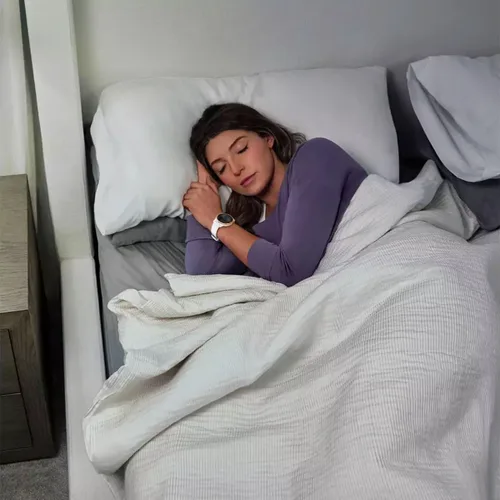 Vista 5 de Garmin Venu 2s Rosa Oro/Blanco Smartwatch Multideporte WiFi GPS Frecuencia Integrado Actividad Sueño 1.575 in