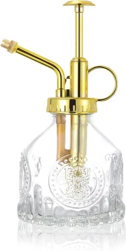 Vista 10 de Botella rociadora de agua Mister para plantas de vidrio, botella de riego para suculentas con bomba superior de plástico, capacidad de 6.8 fl oz