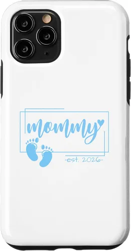 Vista 29 de Mommy Est 2026 Pregnancy Announcement Baby Boy Reveal Case for iPhone 17
